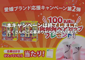 愛媛ブランド応援キャンペーン第2弾！<br>「砥部焼ペアカップ」が当たる！